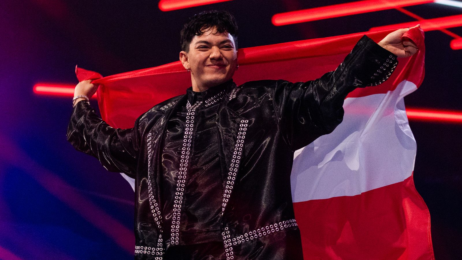 JJ en el Opening Act de Basilea 2025 Eurovision